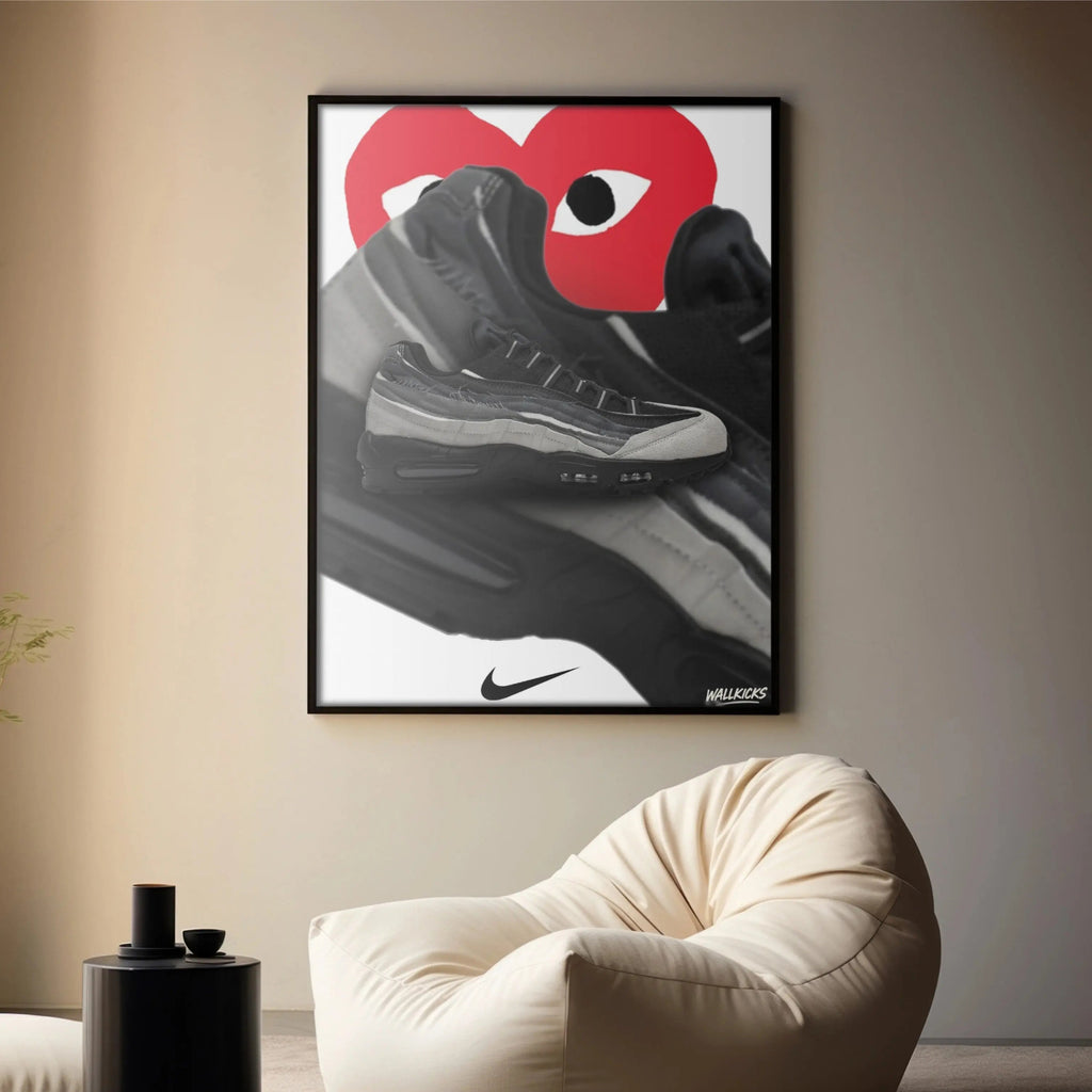 Poster Sneakers | Nike x Comme des Garçons Air Max 95 Wallkicks