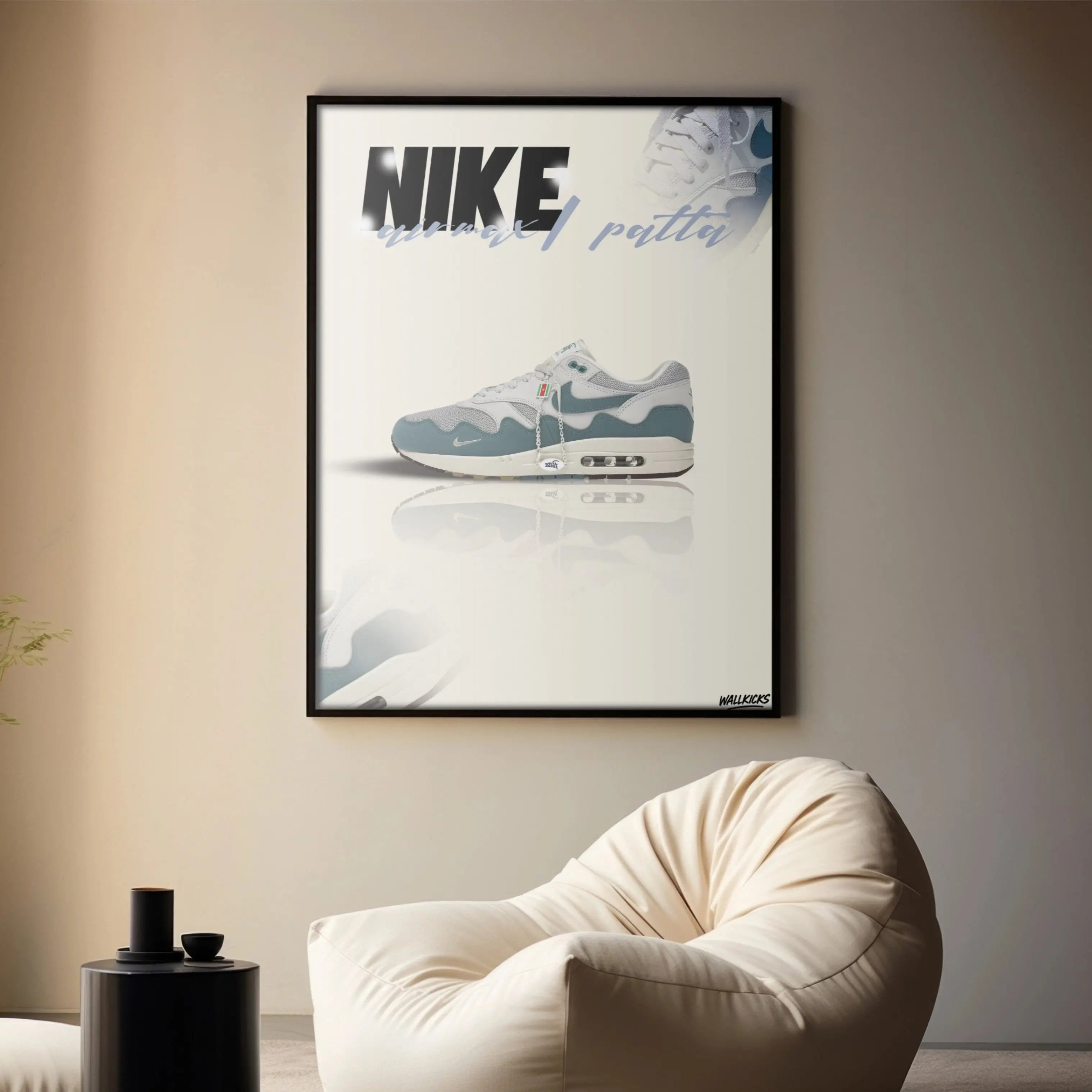 Cadre sneakers | Nike x Patta Air Max One Bleu Wallkicks